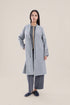 Embroidered short coat in wool blend